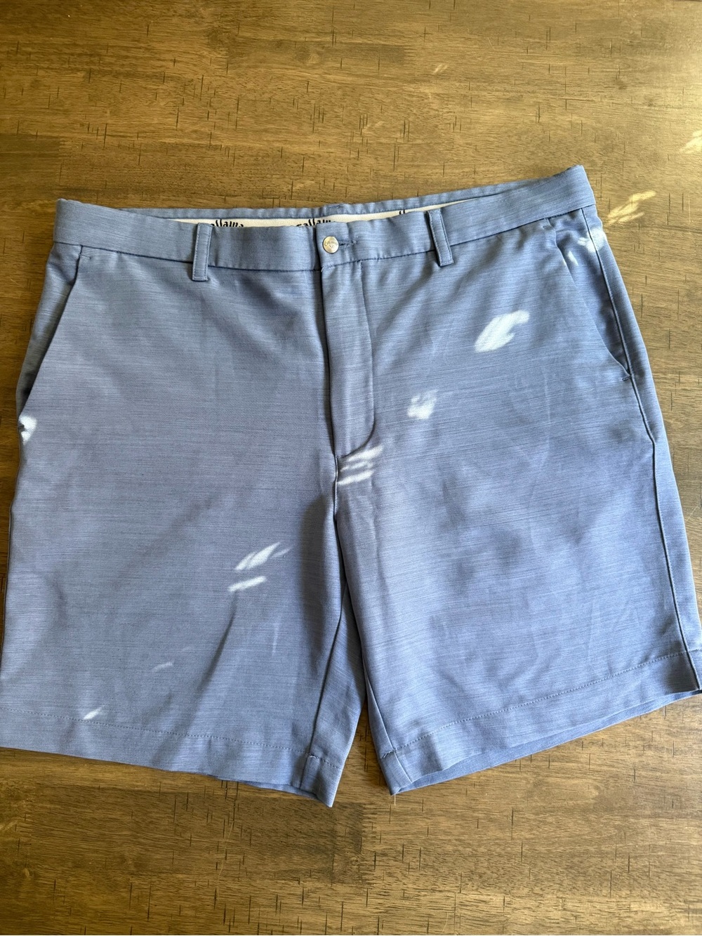 Callaway Light Blue Golf Shorts - Flat Front Performance
